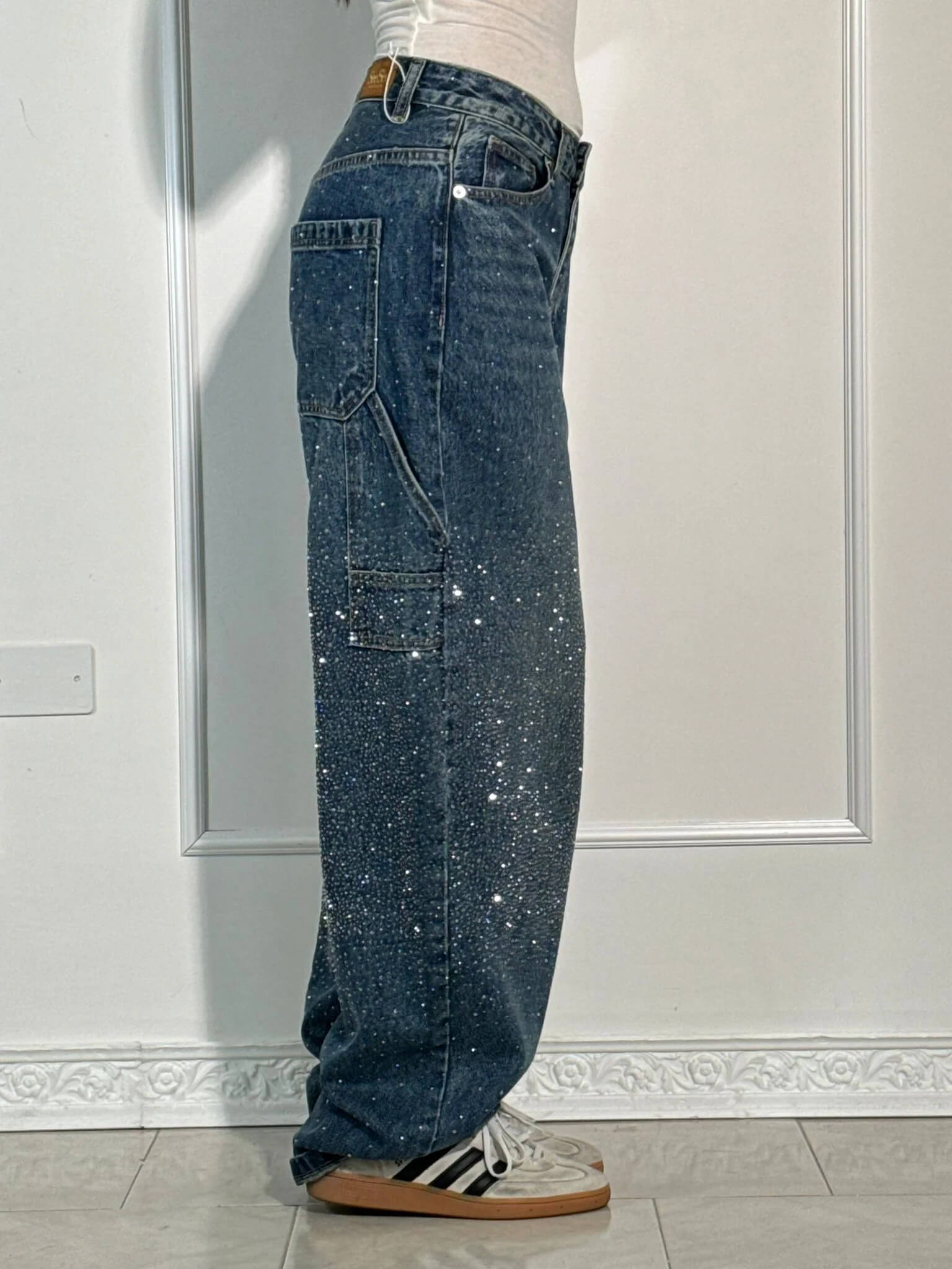 Galactic Glow Wide-Leg Jeans