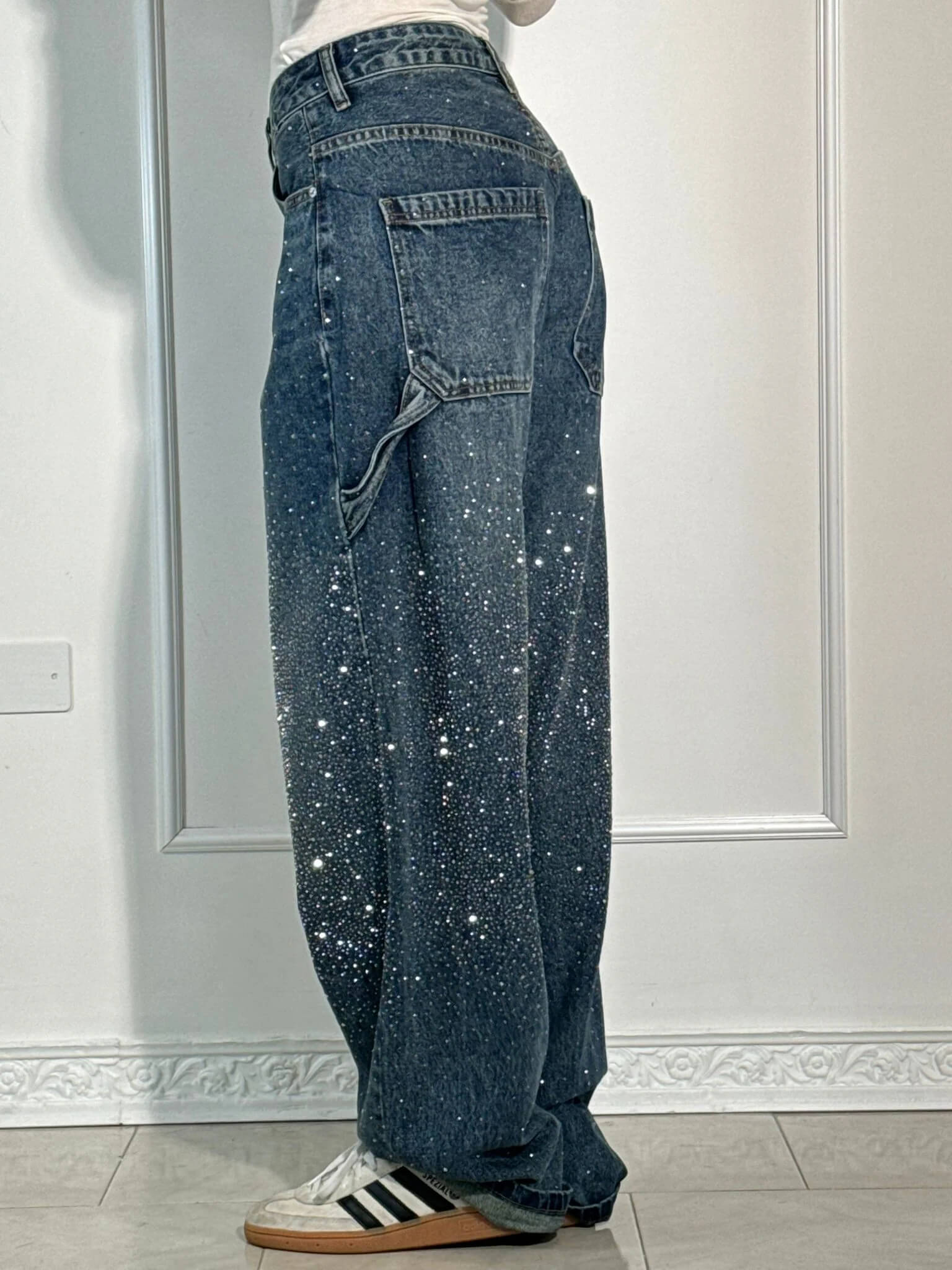 Galactic Glow Wide-Leg Jeans