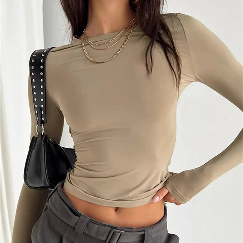 Long sleeve crop top