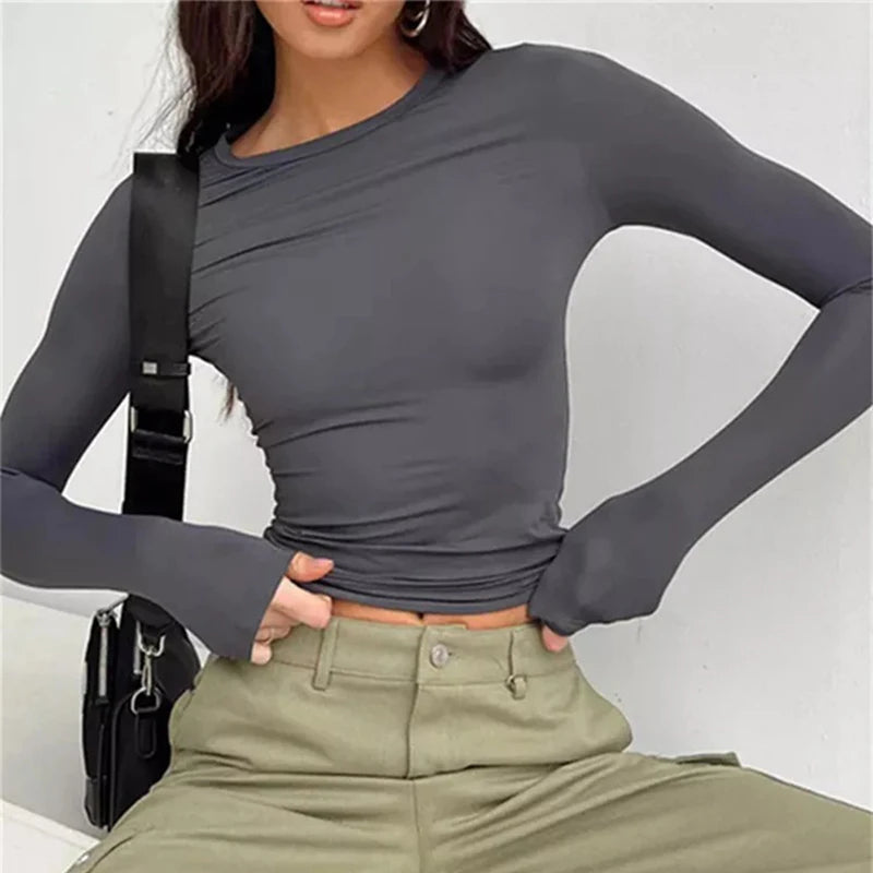 Long sleeve crop top