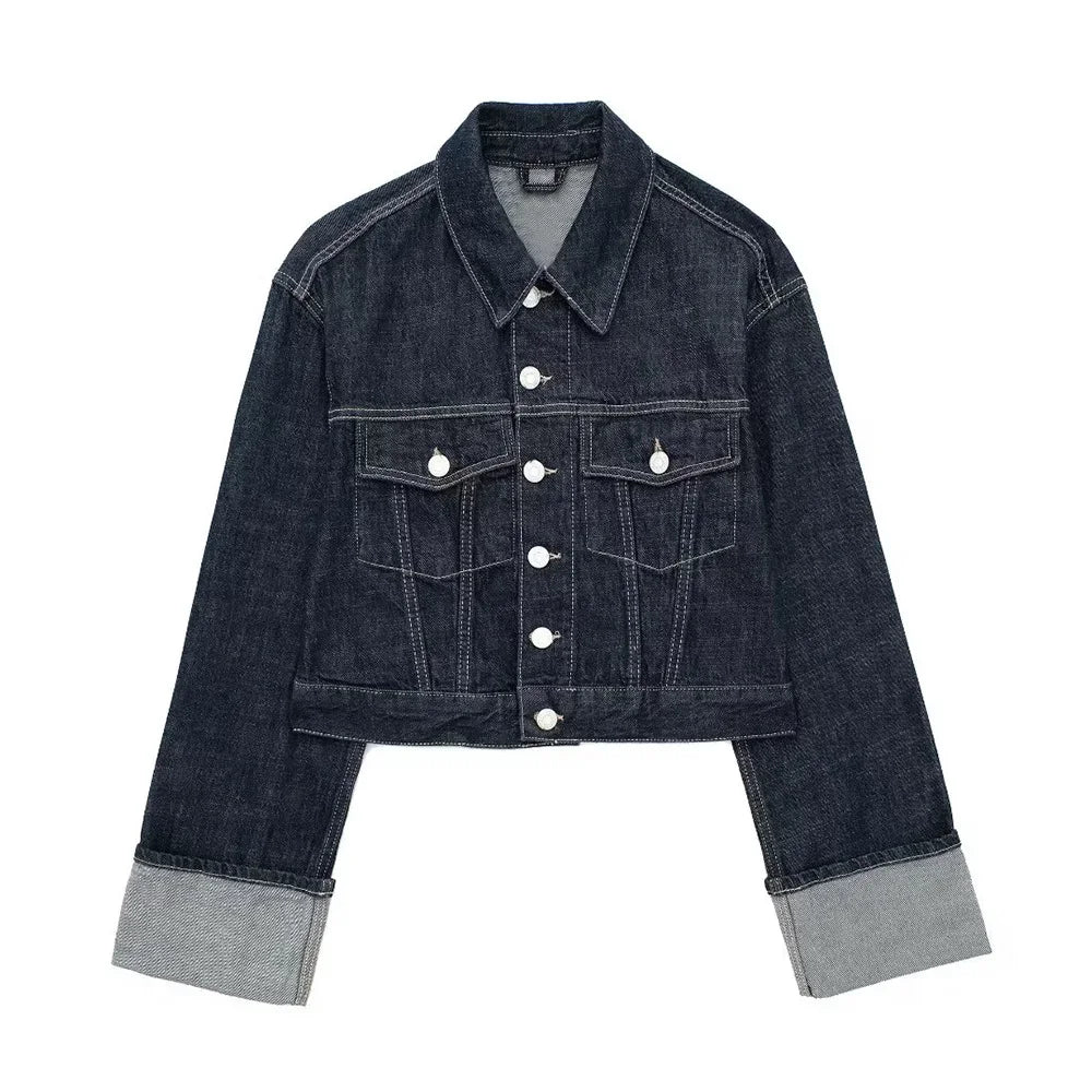 Urban Edge Cropped Denim Jacket