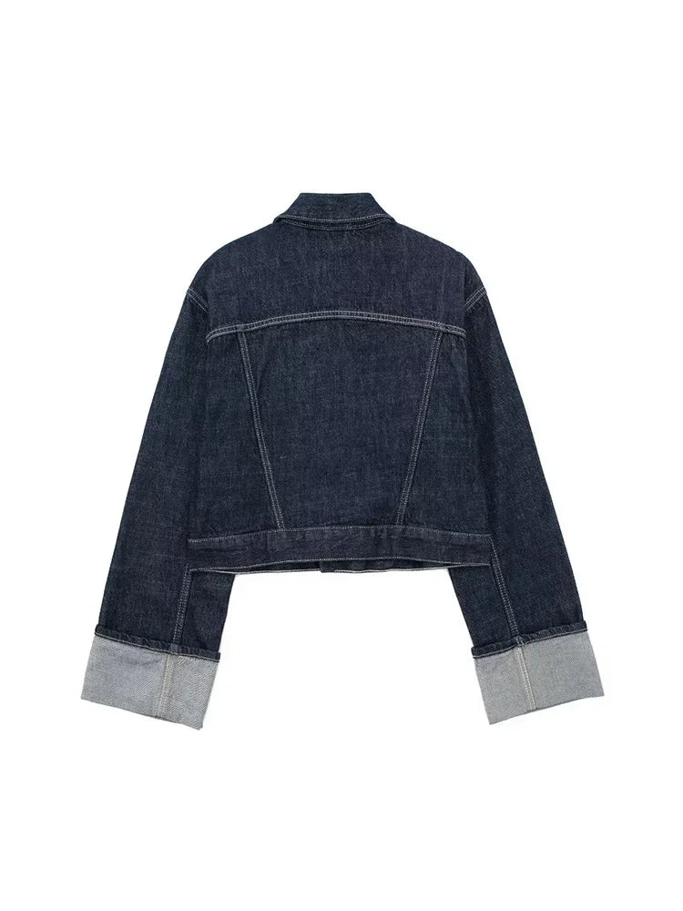 Urban Edge Cropped Denim Jacket