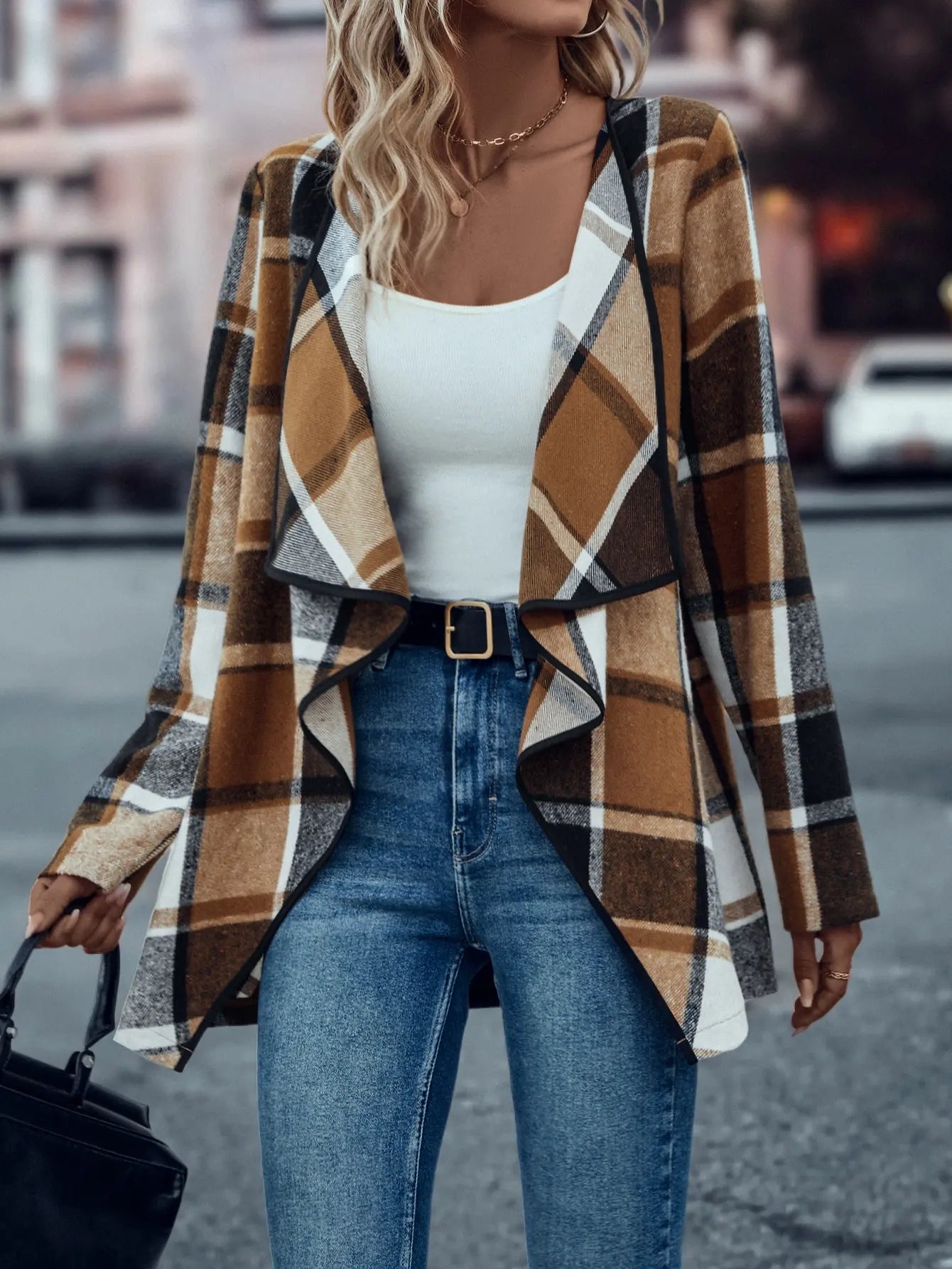 Chic Plaid Coat