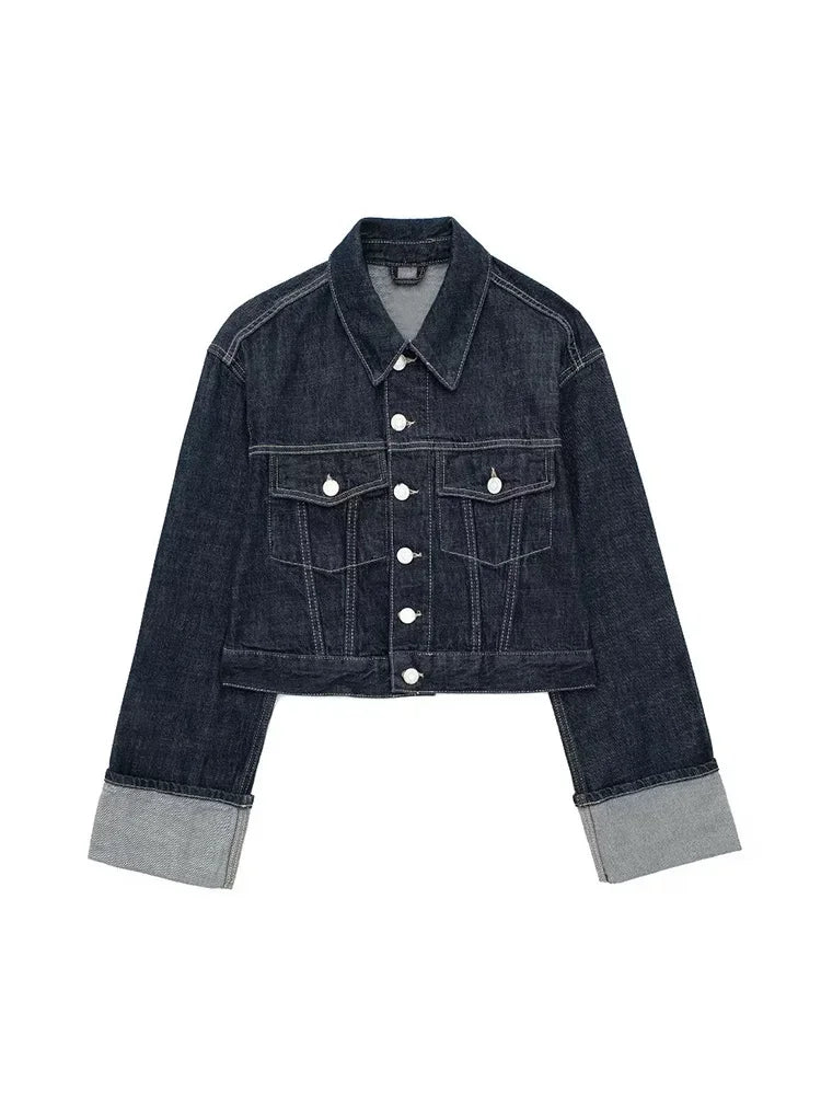 Urban Edge Cropped Denim Jacket