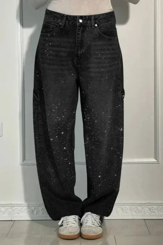 Galactic Glow Wide-Leg Jeans